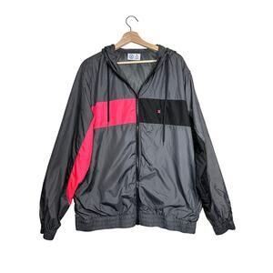 Hurley Men's 90s Jack Windbreaker Jacket Full Zip Gray Sz XL Lightweight Casual